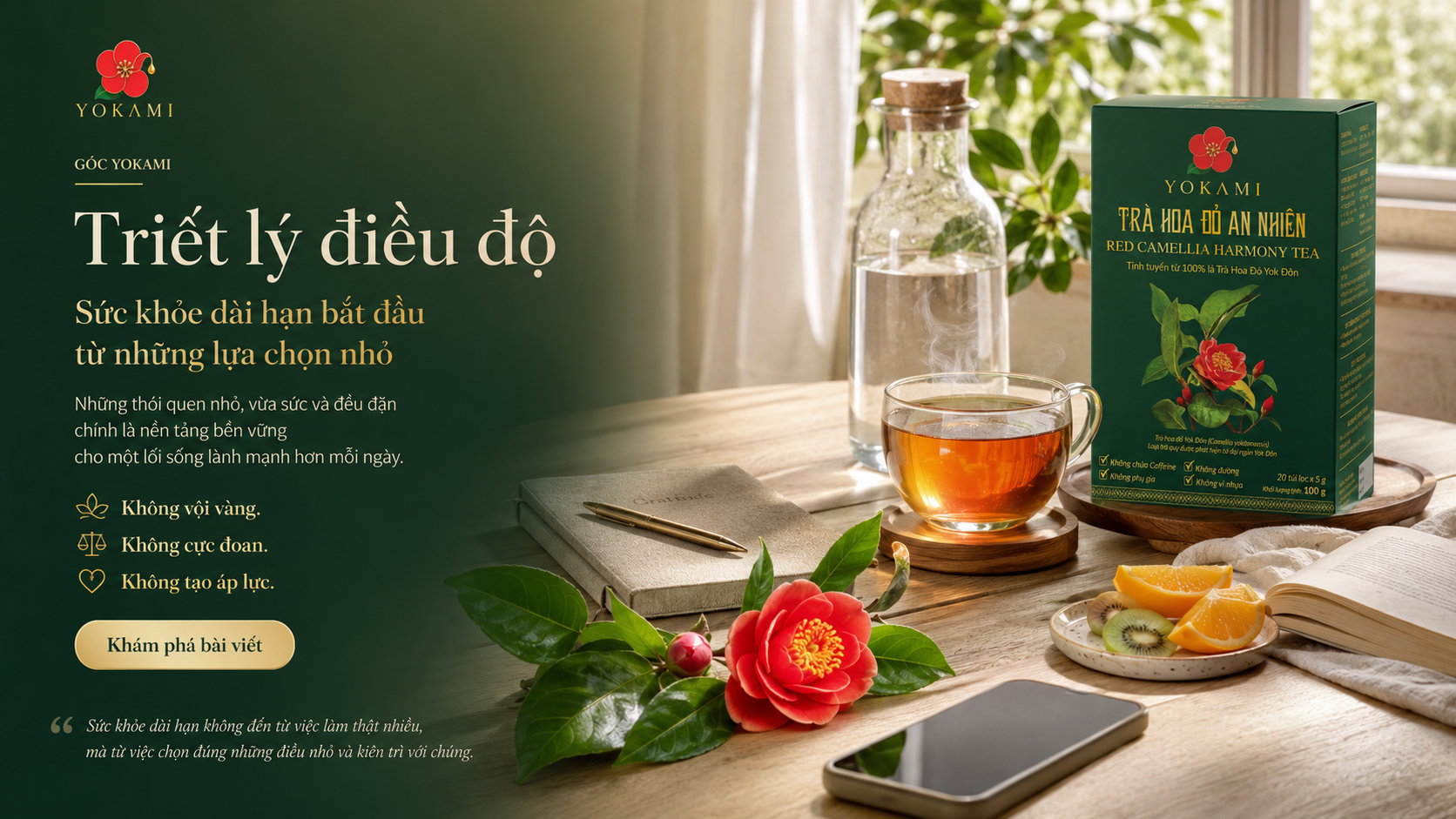 Triết lý điều độ: Sức khỏe dài hạn bắt đầu từ những lựa chọn nhỏ